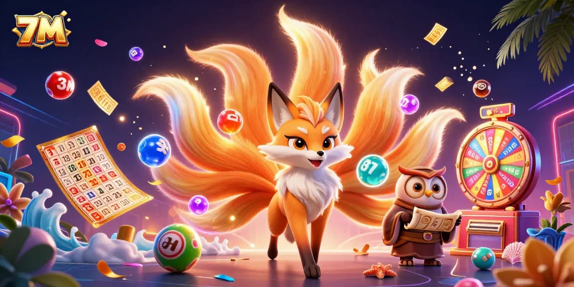 Bet on exciting lottery draws with 7M, featuring colorful numbered balls and dynamic prizes.