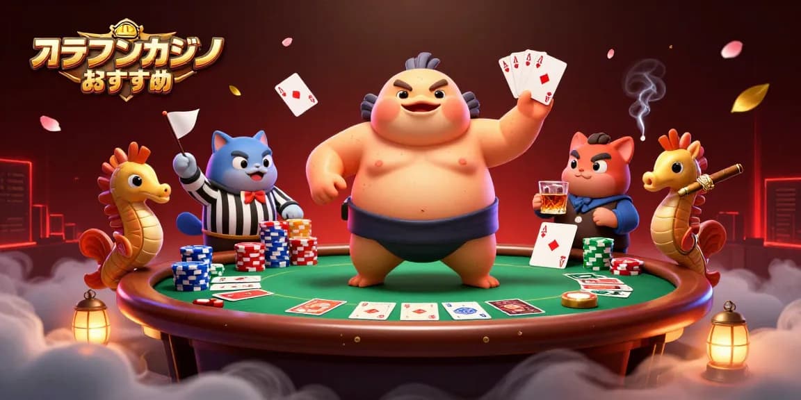 オンラインカジノ おすすめのプレイヤーが賭けを楽しむシーンの3Dイラスト。