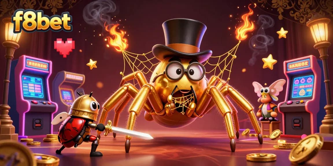 Experience thrilling gameplay at f8bet with colorful machines and characters in an enchanting casino world.