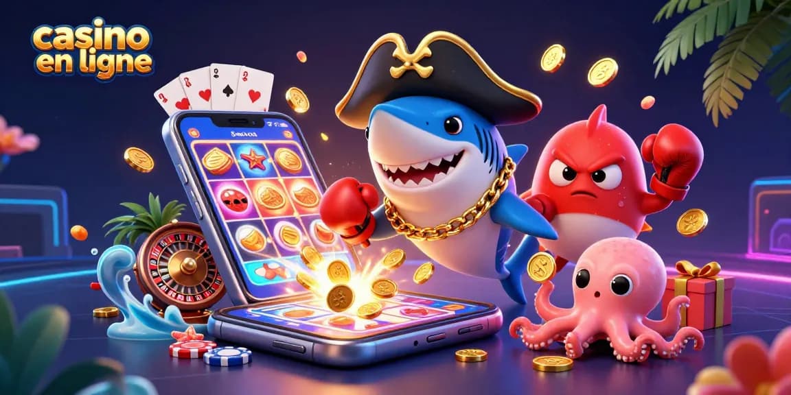 Découvrez une excitation vibrante au casino en ligne avec des personnages inspirés des casinos, des rouleaux tournants et des pièces d'or.