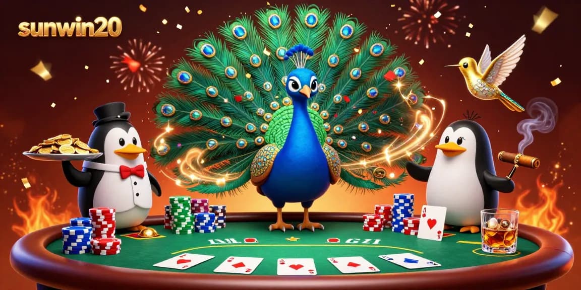 Engage in high-stakes gaming at sunwin20 with colorful poker setups and energetic casino vibes.
