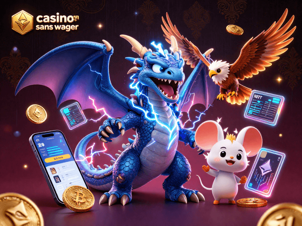 Profitez d'une scène dynamique de casino en ligne sans wager, emblématique de gains captivants.