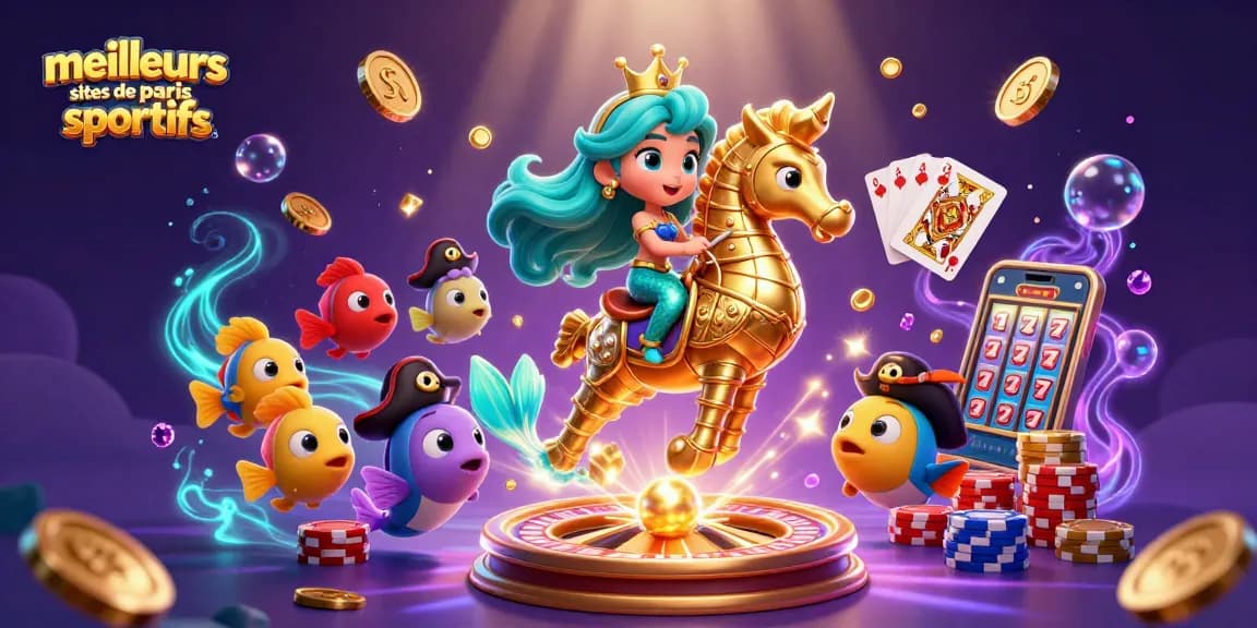 Les meilleurs sites de paris sportifs révèlent une princesse sirène triomphante, entourée de poissons pirates, et des éléments de jeu éblouissants.