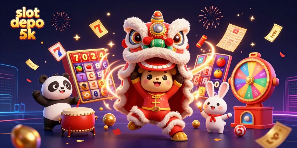Engage with slot depo 5k gaming adventure featuring vibrant characters and dynamic slot elements.