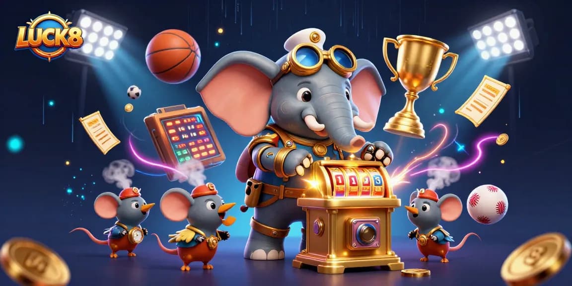 Experience thrilling gameplay at LUCK8 casino with vibrant scenes and immersive 3D characters.