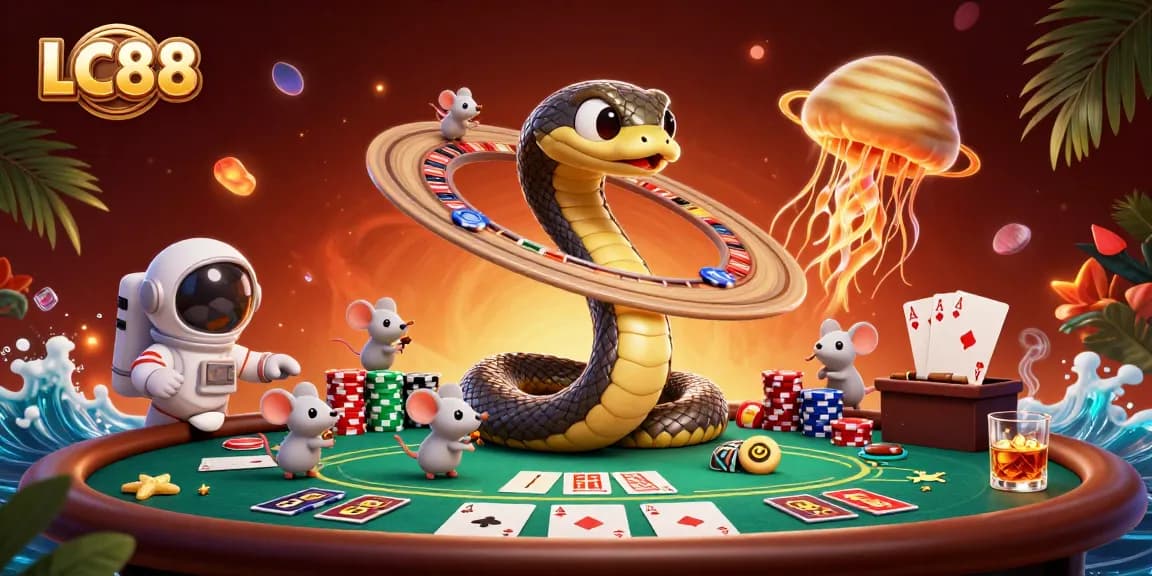 Engage with LC88's vibrant casino universe, featuring unique game elements and dynamic characters.