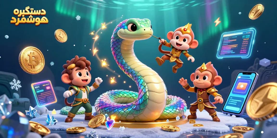 Engaging scene showcasing دستگیره هوشمند with vibrant elements and a monkey king enjoying gambling.