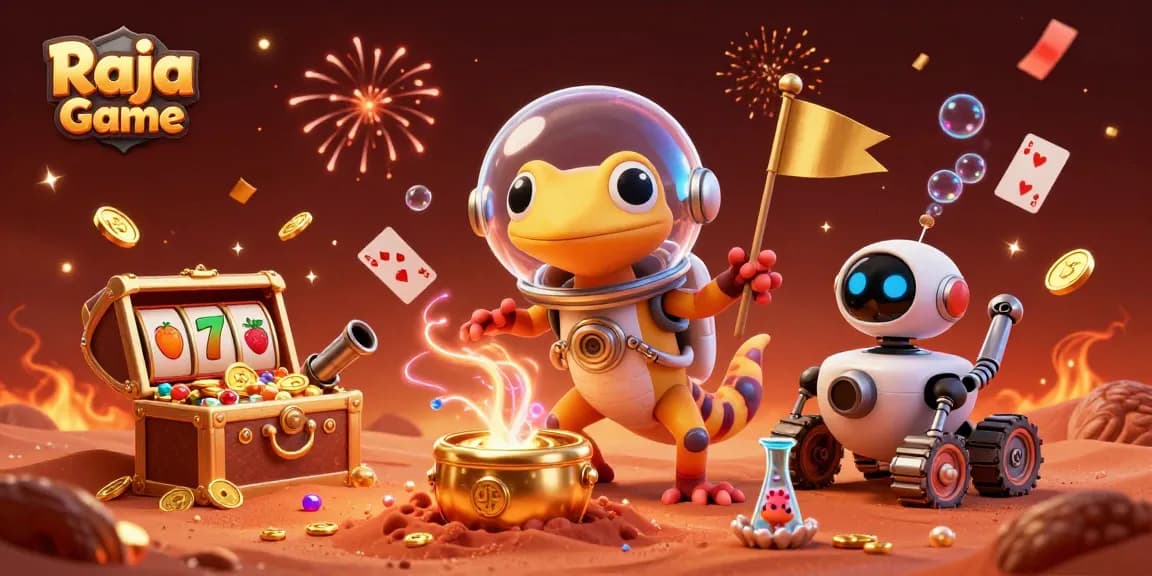 Experience Raja Game with fun slots and jackpots in an ultramodern casino scene.