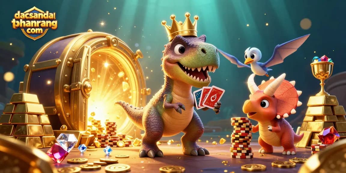 Play slots and win enormous prizes with dacsandatphanrang com in this vibrant 3D illustration.