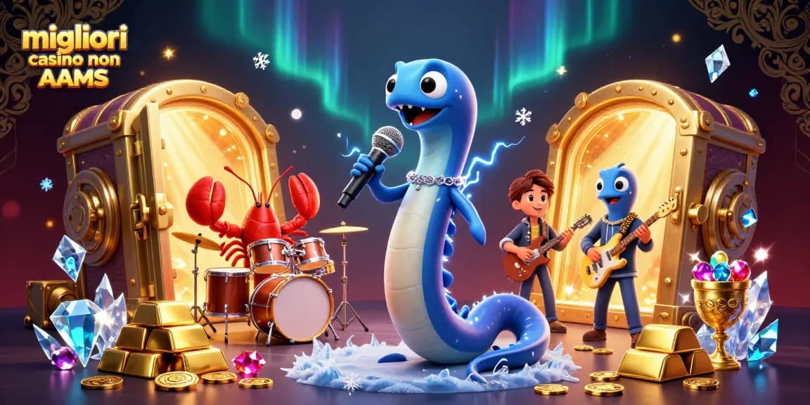 Scopri l'emozione dei migliori casino non AAMS in questa vibrante illustrazione digitale 3D.