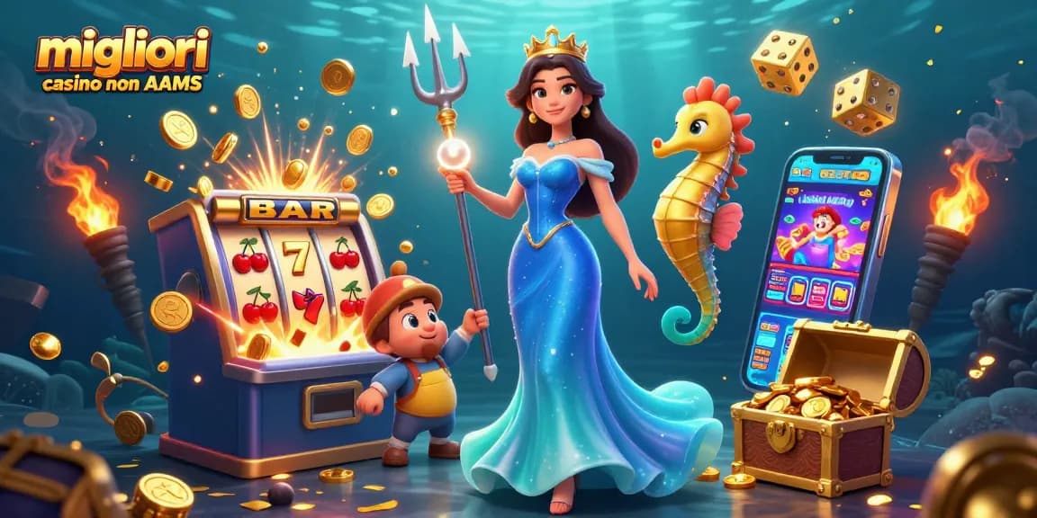 Scopri l'emozione dei migliori casino non AAMS con personaggi 3D vibranti ed elementi da casino.