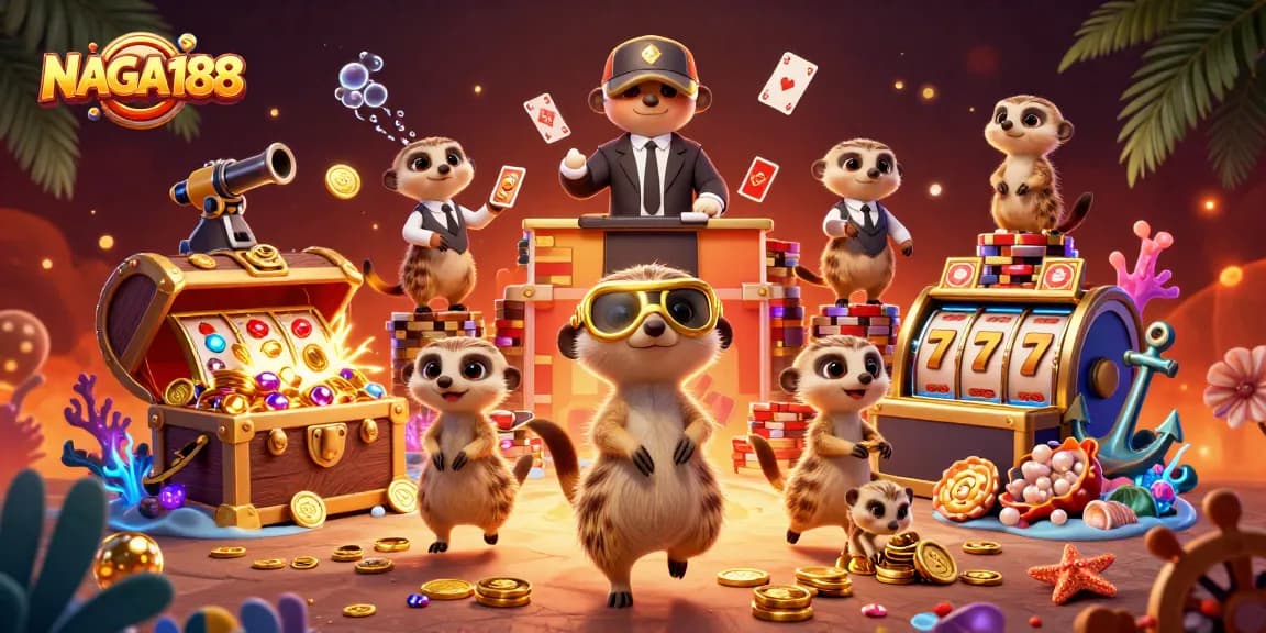 NAGA188 menghadirkan aksi seru di kasino dengan koloni meerkat dan elemen permainan yang menarik.