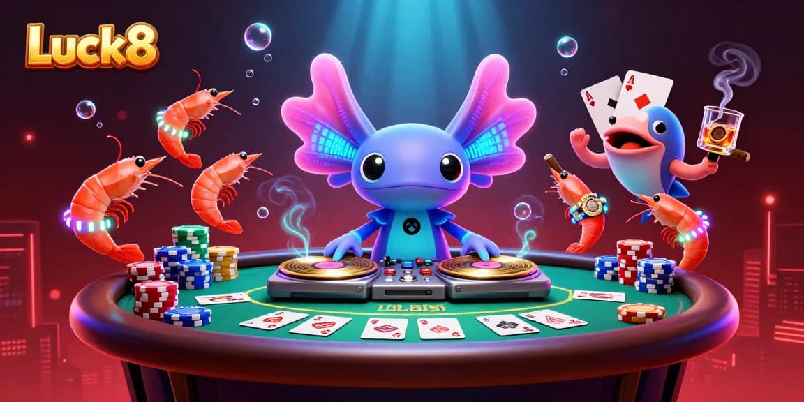 Engage in thrilling gameplay at Luck8 with dynamic poker action and colorful 3D characters.