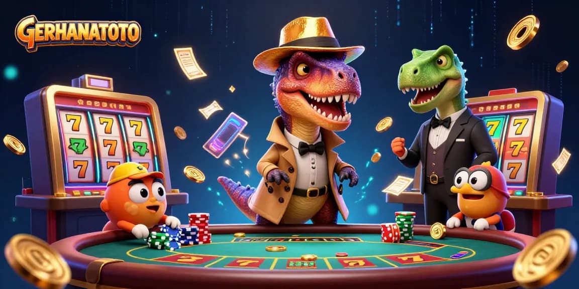 Memenangkan permainan di GERHANATOTO dengan velociraptor yang berusaha misterius di meja blackjack.