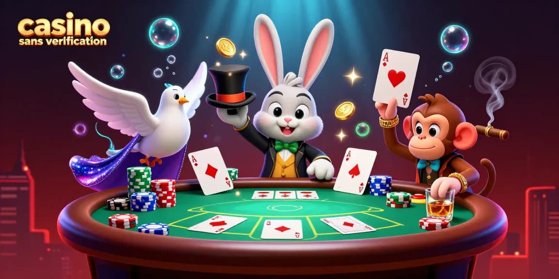 Activant l'excitation au casino sans vérification avec un magicien et un singe voleur de jetons.