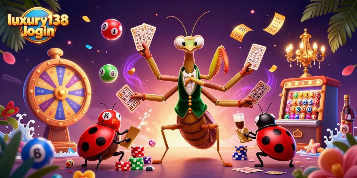 Experience the thrill of luxury138 login with a vibrant casino scene featuring dynamic gaming elements.