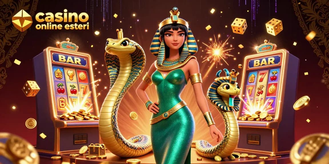 Vivi l'emozione dei casinò online esteri con una donna 3D straordinaria e elementi jackpot.