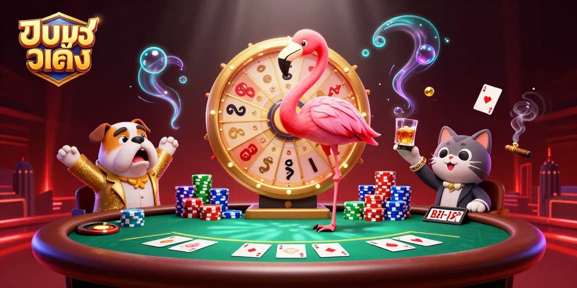 Experience thrilling แทงบอลเต็ง action in an ultra-detailed casino atmosphere with vibrant characters.