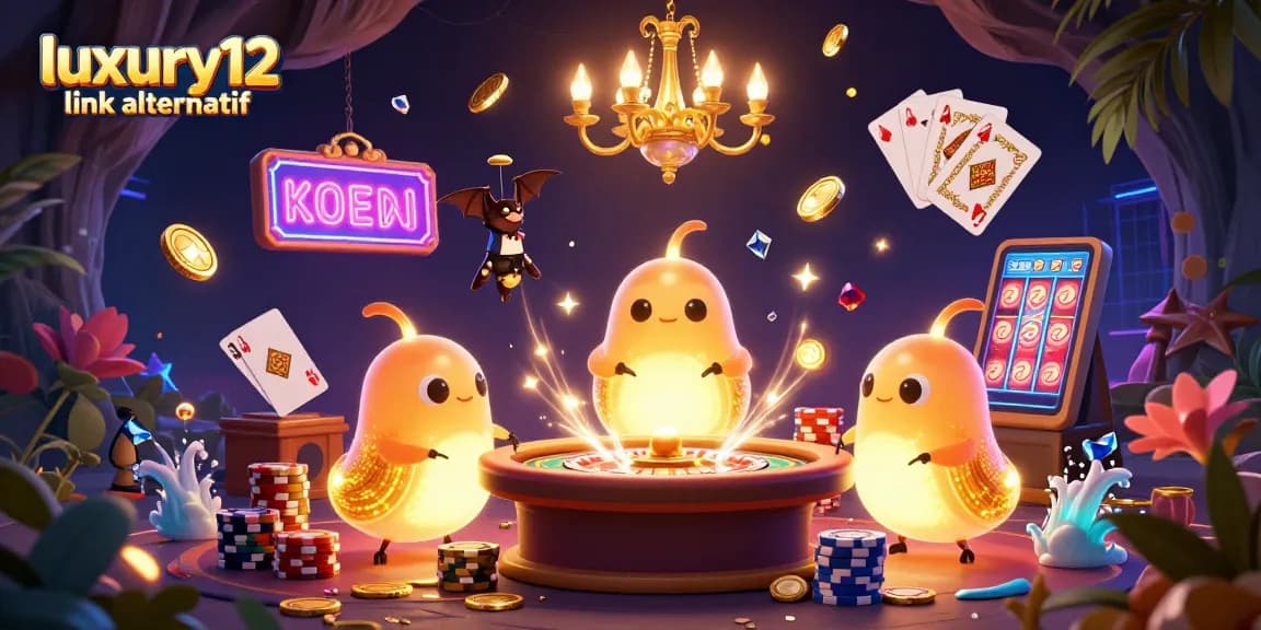 Join the fun at luxury12 link alternatif with glowing creatures lighting up an exciting cave casino.