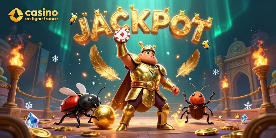 Gagnez au casino en ligne France avec des héros gladiateurs animaliers et des feux d'artifice.