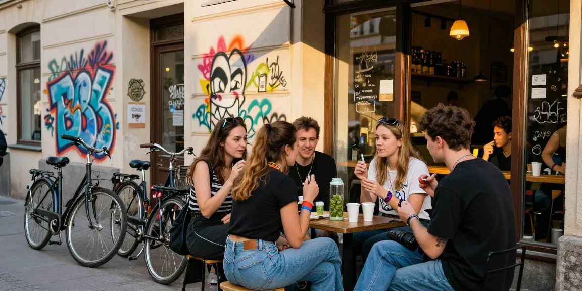 Where Can I Get Cannabis In Austria? – Buying Weed In Austria scene with young adults enjoying cannabis in Vienna's vibrant street culture.