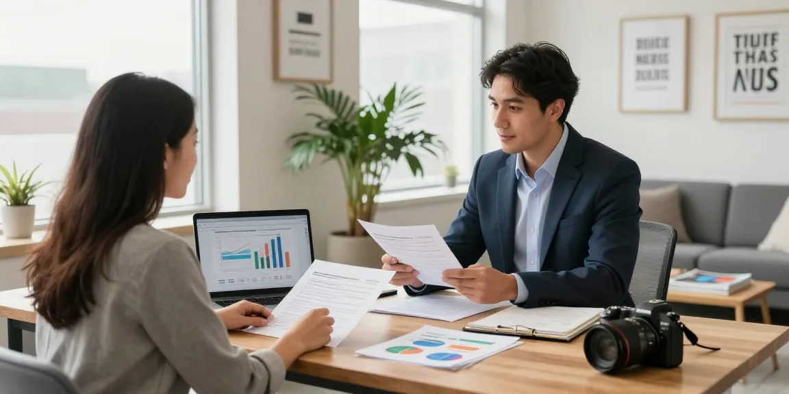 Nathan Garries advising clients in a welcoming financial consultation office in Edmonton.