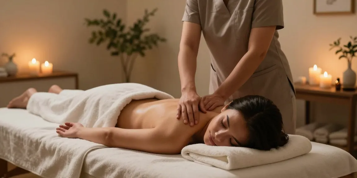 브라보출장 massage scene showcasing a therapist providing a relaxing treatment.