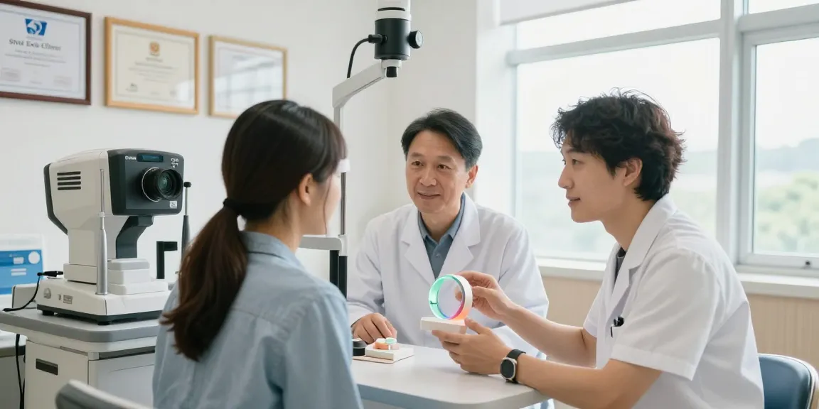 Consultation at SNU Eye Clinic highlighting icl meaning slang and personalized eye care treatment.