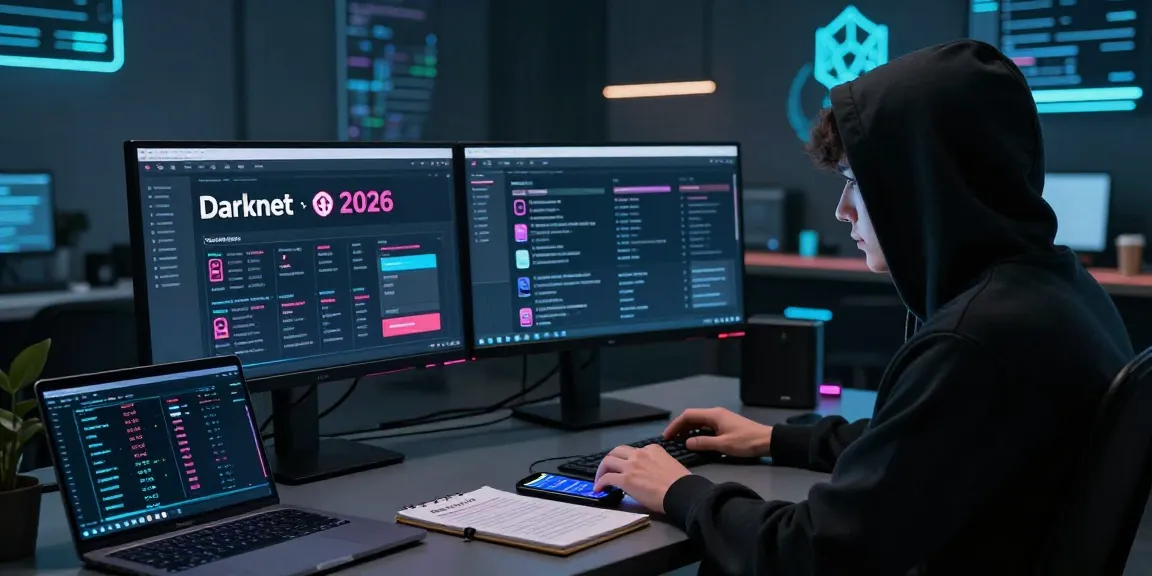 Explore the Best Darknet Markets 2026, showcasing a dynamic digital landscape with a user engaged in dark web activities.