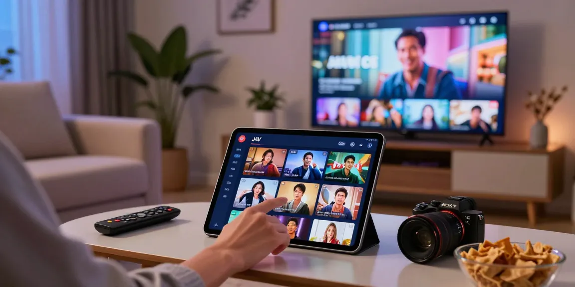 Engaging ASIABF streaming scene showcasing exclusive JAV content in a cozy entertainment setup.