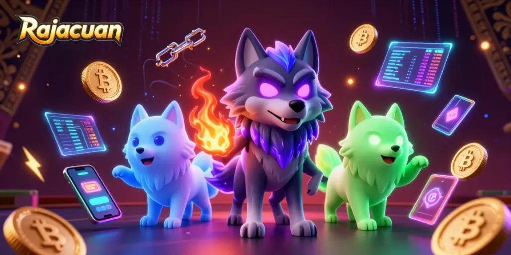 Rajacuan offers dynamic gameplay featuring ghostly wolves and crypto elements in a vibrant online casino.