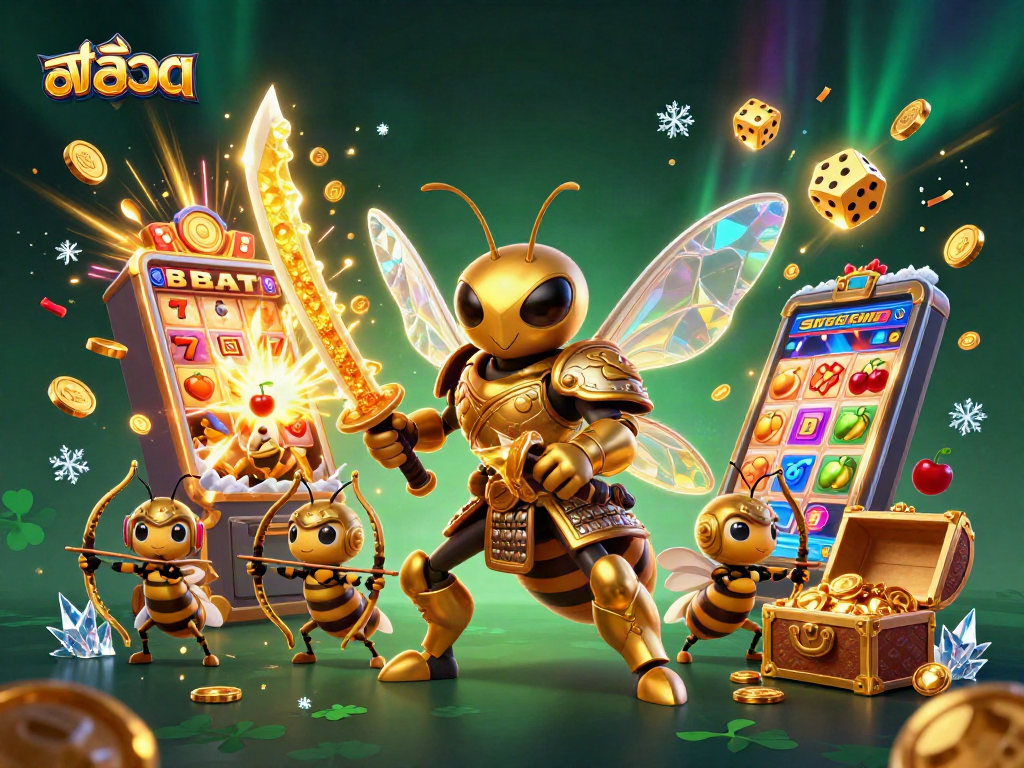 Engage with thrilling สล็อต gameplay featuring vibrant 3D hornet characters and jackpot delights.