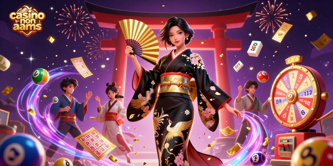 Vivi l'emozione nei casino non AAMS con elementi di lotteria vivaci e una bellezza asiatica affascinante.