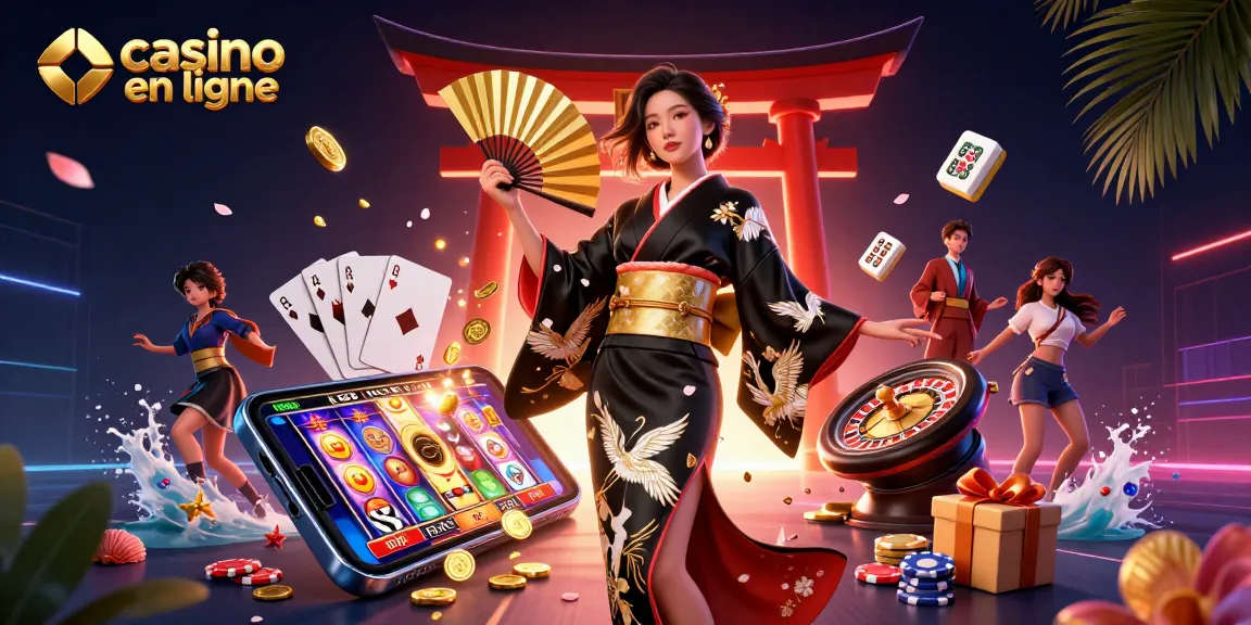 Découvrez l'excitation du casino en ligne avec une élégante dame dans une scène de jeu vibrante.