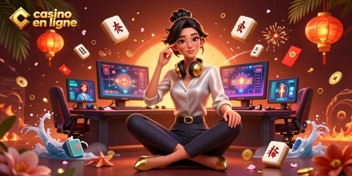 Découvrez un gameplay passionnant avec le casino en ligne dans une illustration 3D vibrante mettant en avant des éléments de jeu dynamiques.