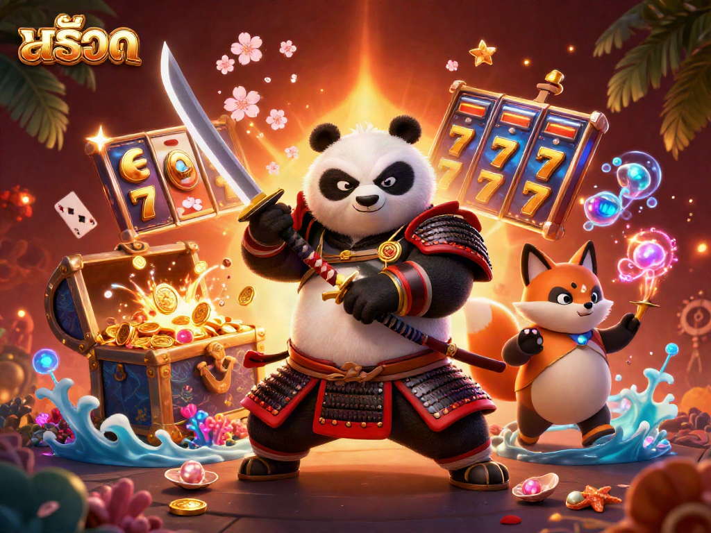 Experience exciting สล็อต adventures with a samurai panda, ninja fox, and magical elements.