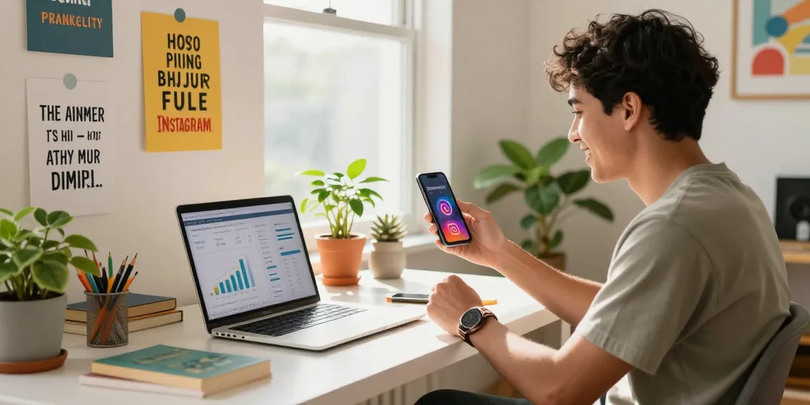 Order targeted Instagram followers while engaging with vibrant home office setting and social media analytics.