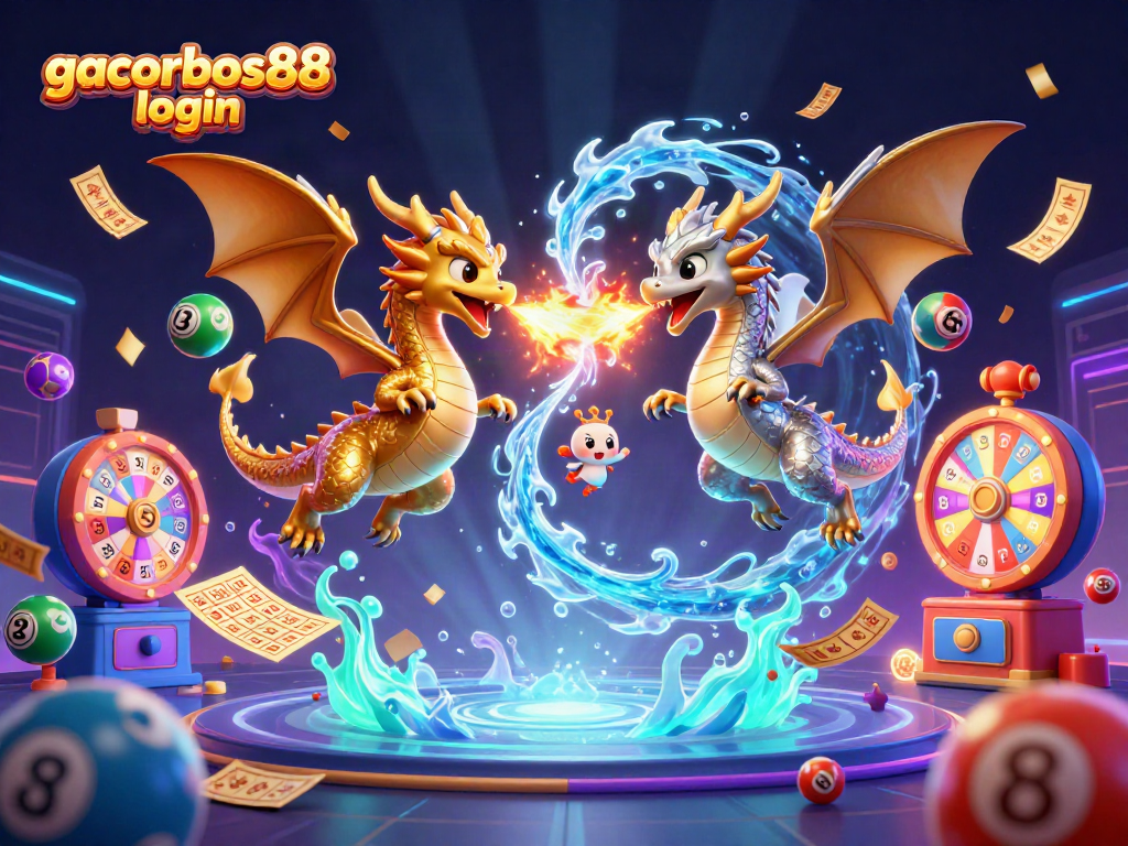 Engage with the gacorbos88 login to unleash your jackpot potential in this vibrant 3D casino scene.