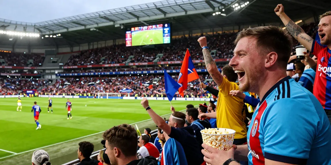 Vibrant stadium scene during a Premier League match showcasing enthusiastic fans and live action at bk8th.