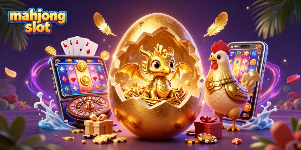 Experience the thrill of mahjong slot with a captivating golden dragon and dynamic casino elements.
