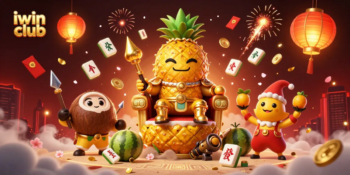 Win big with iwin club in a vibrant 3D casino scene filled with energy and action.
