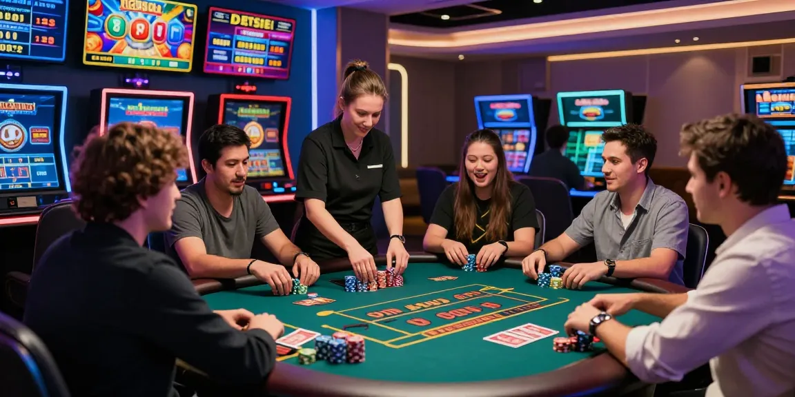 Mildcasino Live Taruhan Online players enjoying a thrilling casino experience with a professional dealer and vibrant game atmosphere.