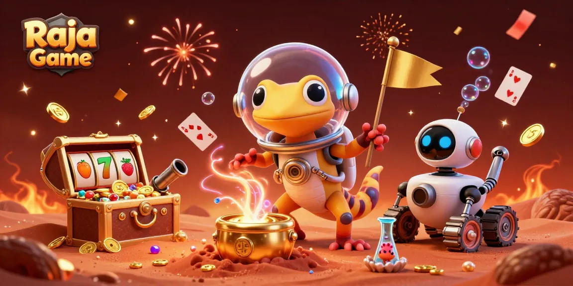 Experience Raja Game with fun slots and jackpots in an ultramodern casino scene.