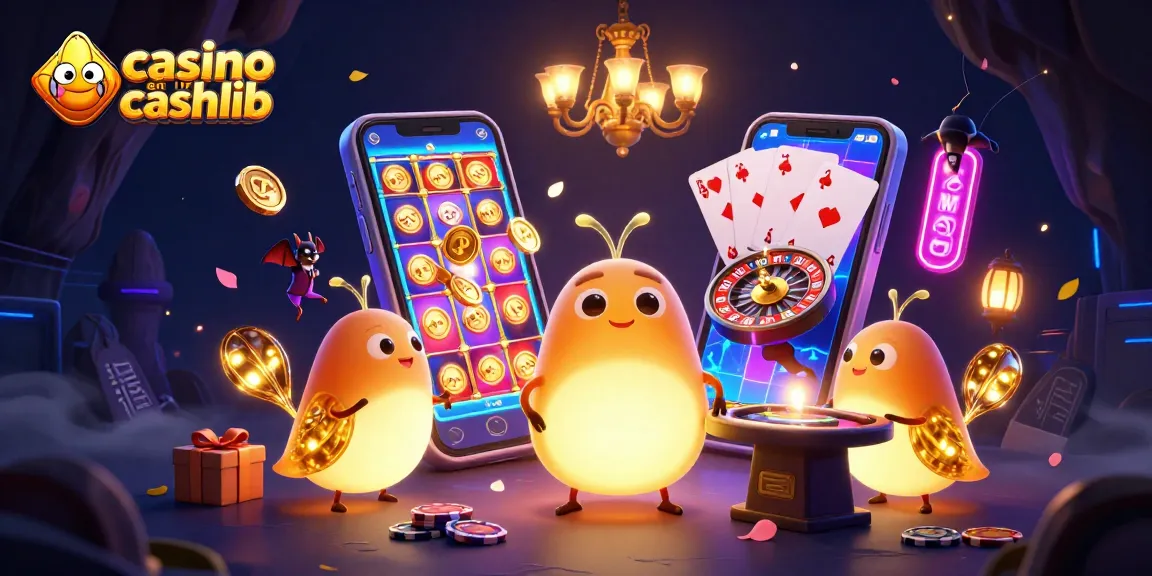 Plongez dans l'univers du casino en ligne cashlib avec des lucioles illuminant une scène vibrante.