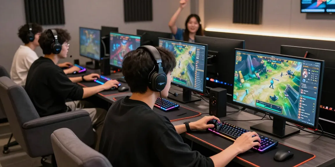 Engaging gaming moment featuring pakde4d in a modern lounge with vibrant visuals