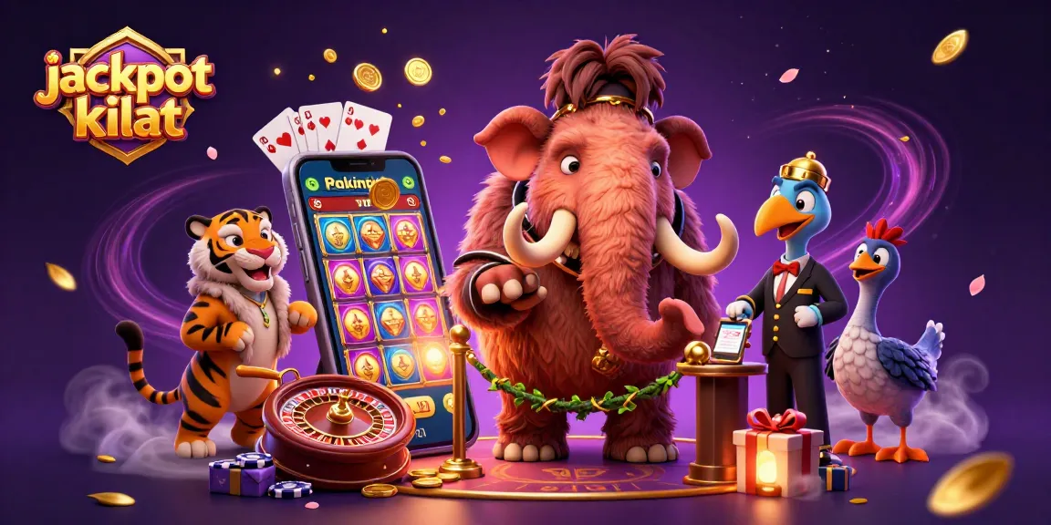 Experience thrilling moments with jackpot kilat as a mammoth checks IDs for VIP gamblers.
